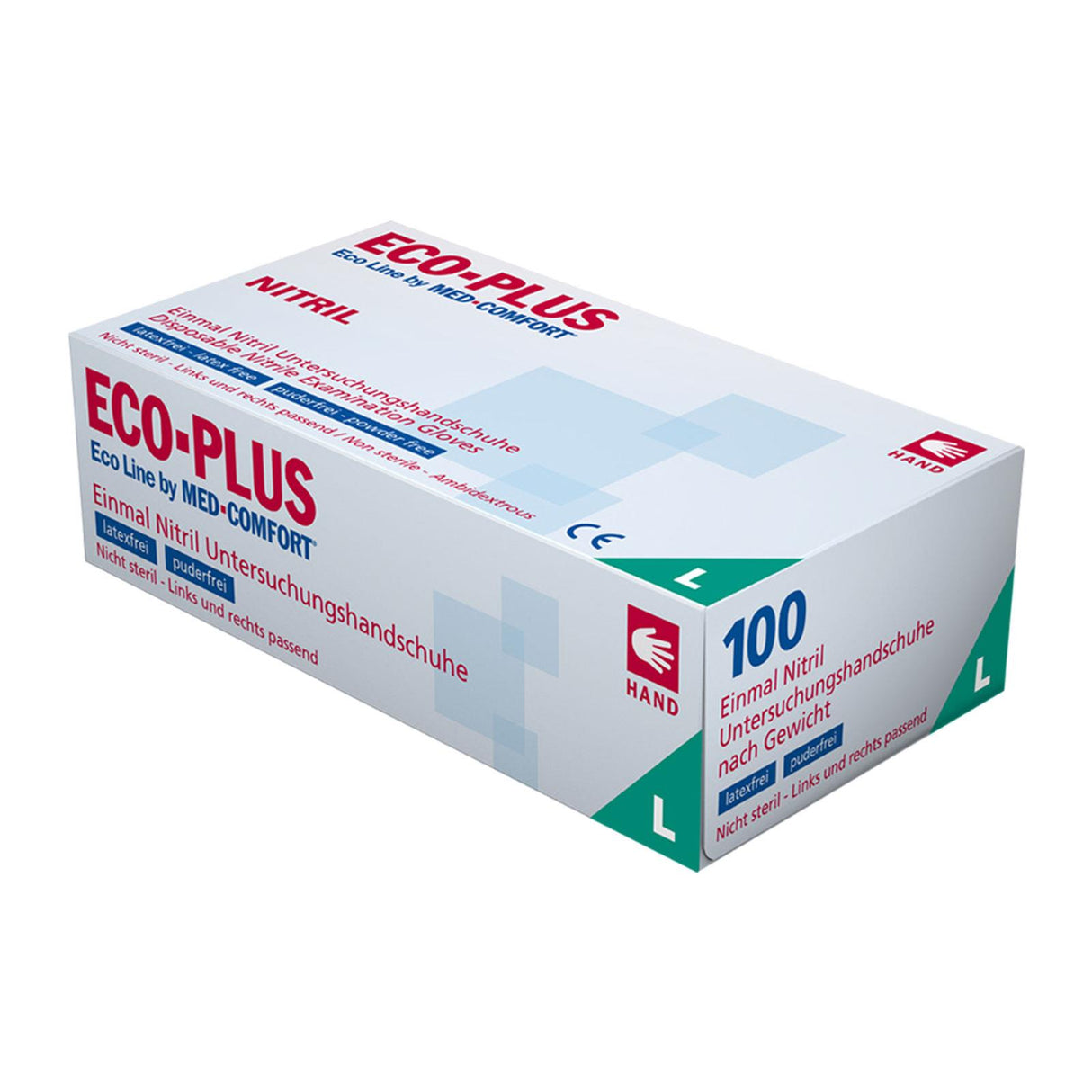 AMPri ECO-PLUS Latex Untersuchungshandschuhe puderfrei 100 Stück