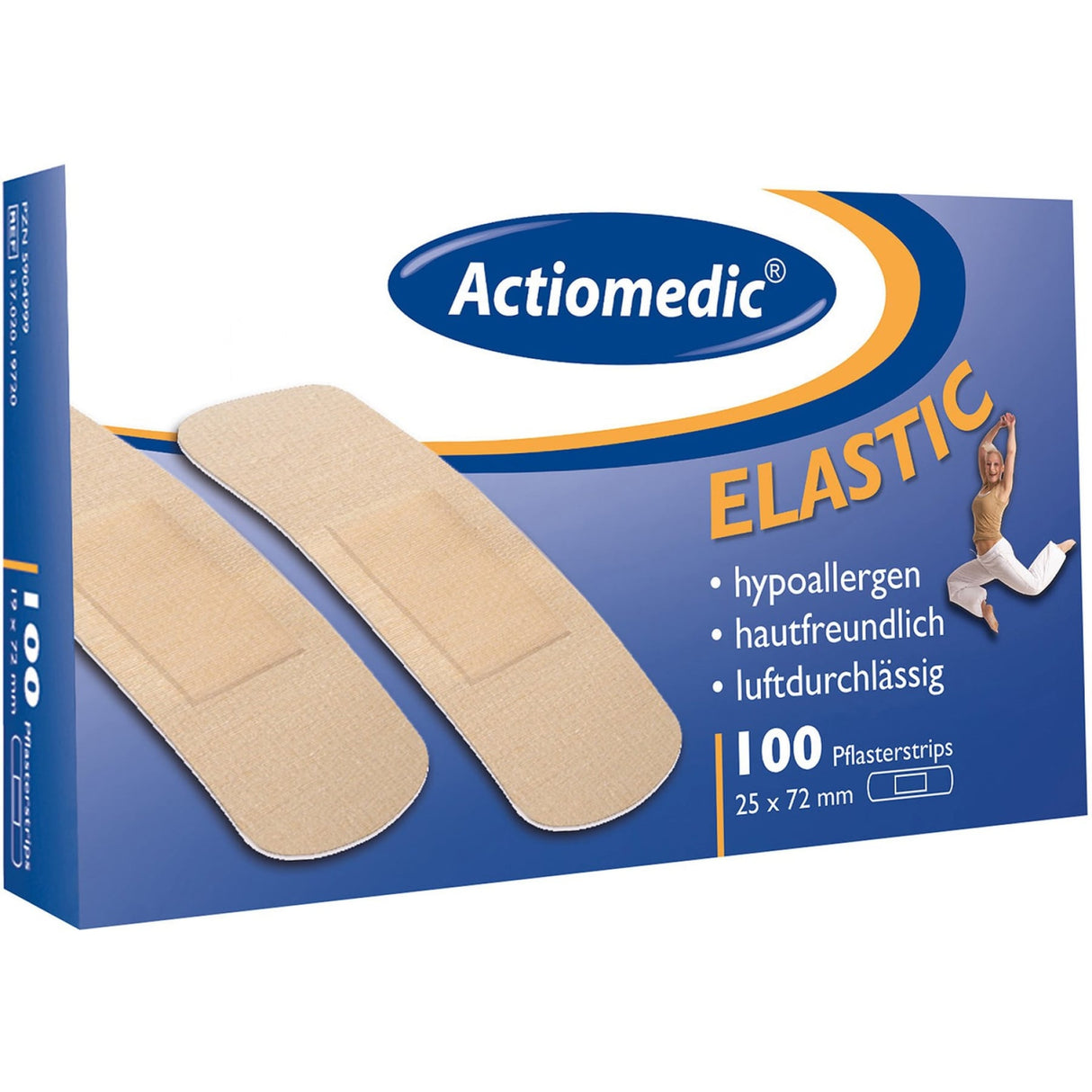 Actiomedic ELASTIC Pflasterstrips 19 x 72 mm, luftdurchlässig und hypoallergen – Ansicht 2