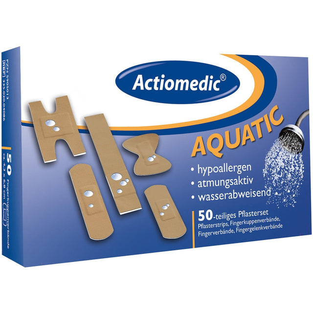 Actiomedic AQUATIC Pflasterset wasserabweisend – 5 Größen und Formen