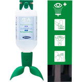 Actiomedic EYE CARE Augenspülstation TWIN Single I – zur Wandmontage, mit Piktogrammtafel und Spiegel