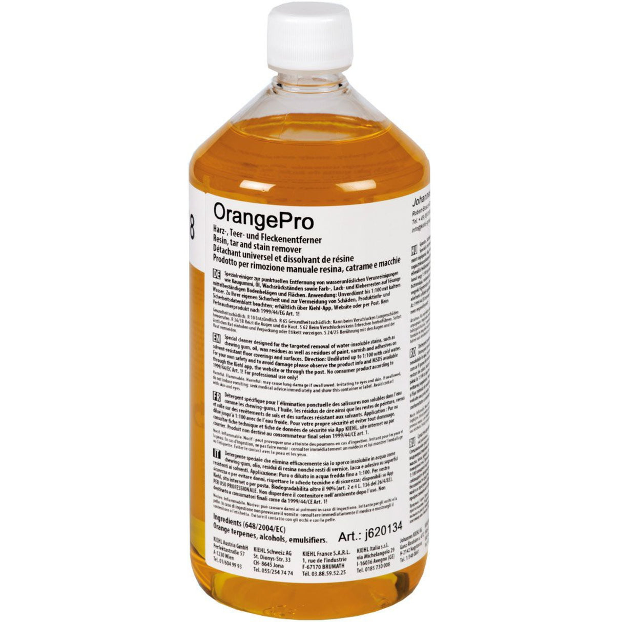 Kiehl OrangePro Harz-, Teer- und Fleckenentferner – 1000 ml Flasche
