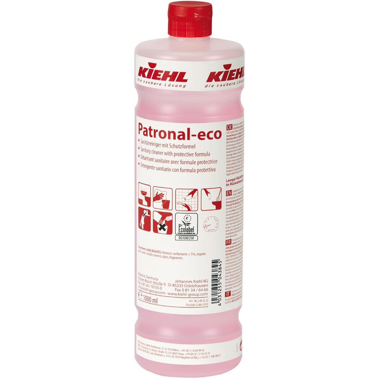 Kiehl Patronal-eco Säurereiniger mit Schutzformel – 1 Flasche à 1 Liter