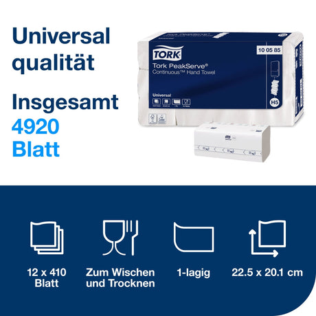 Tork PeakServe Endlos Papierhandtücher, 1-lagig, weiß, H5 – Ansicht 2