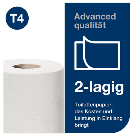 Tork Kleinrollen Toilettenpapier T4 Advanced, 2-lagig, weiß – 250 Blatt/Rolle – Ansicht 11