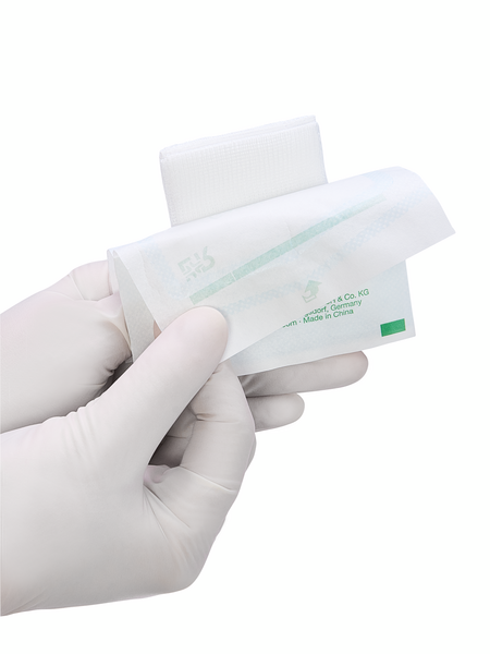 Lohmann Rauscher Gazin Mullkompresse steril, 7,5x7,5cm, 8- fach, 17-fädig, 10x10 Stück