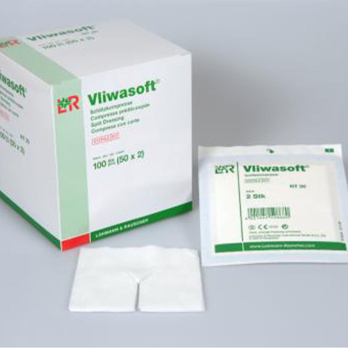 Lohmann Rauscher Vliwasoft Schlitzkompresse steril 50 x 2 Stück