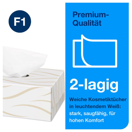 Tork Extra weiche Kosmetiktücher, 2-lagig, weiß, F1 – Ansicht 6