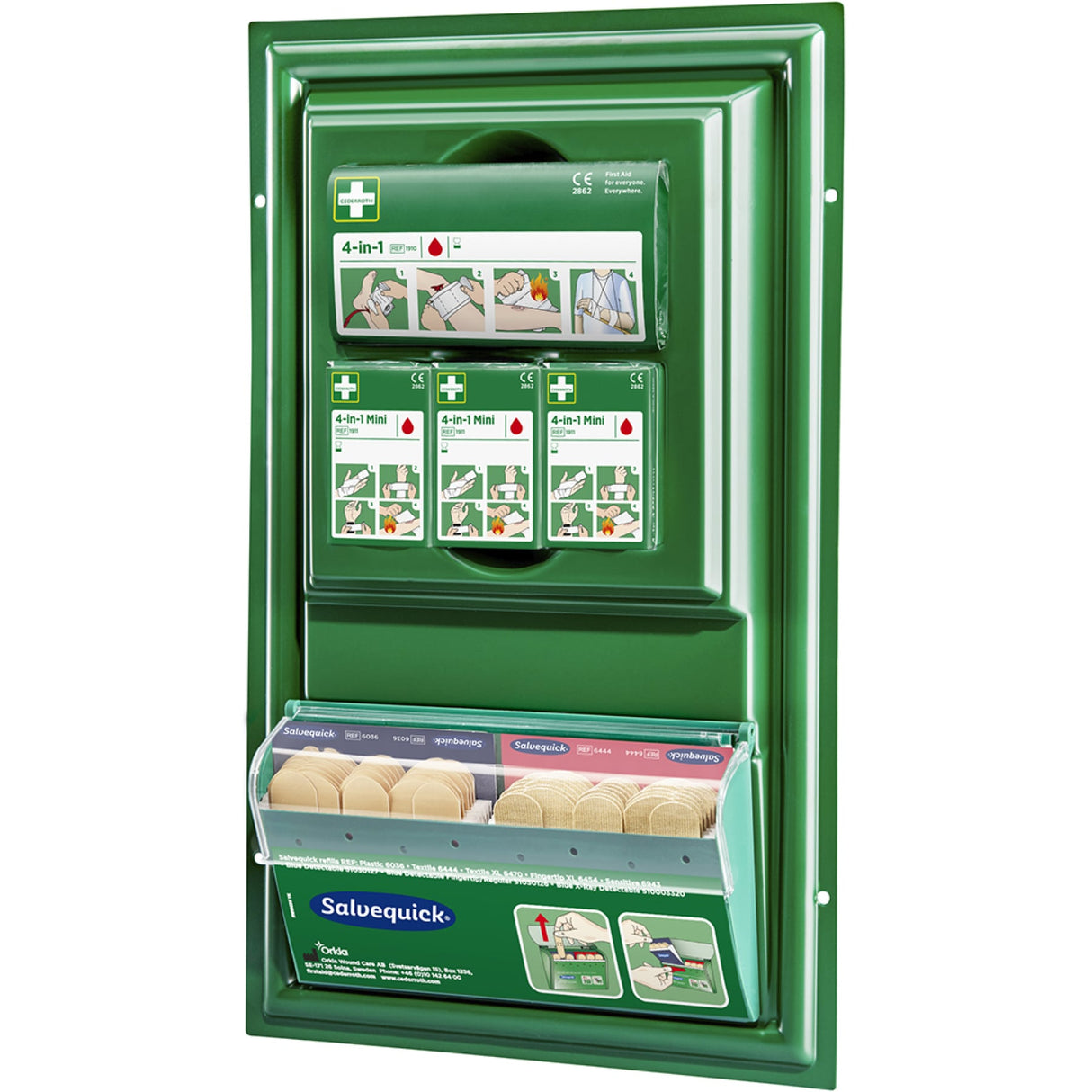 Cederroth Erste-Hilfe-Tafel mini mit Pflasterspender für kleine Räume – Ansicht 3
