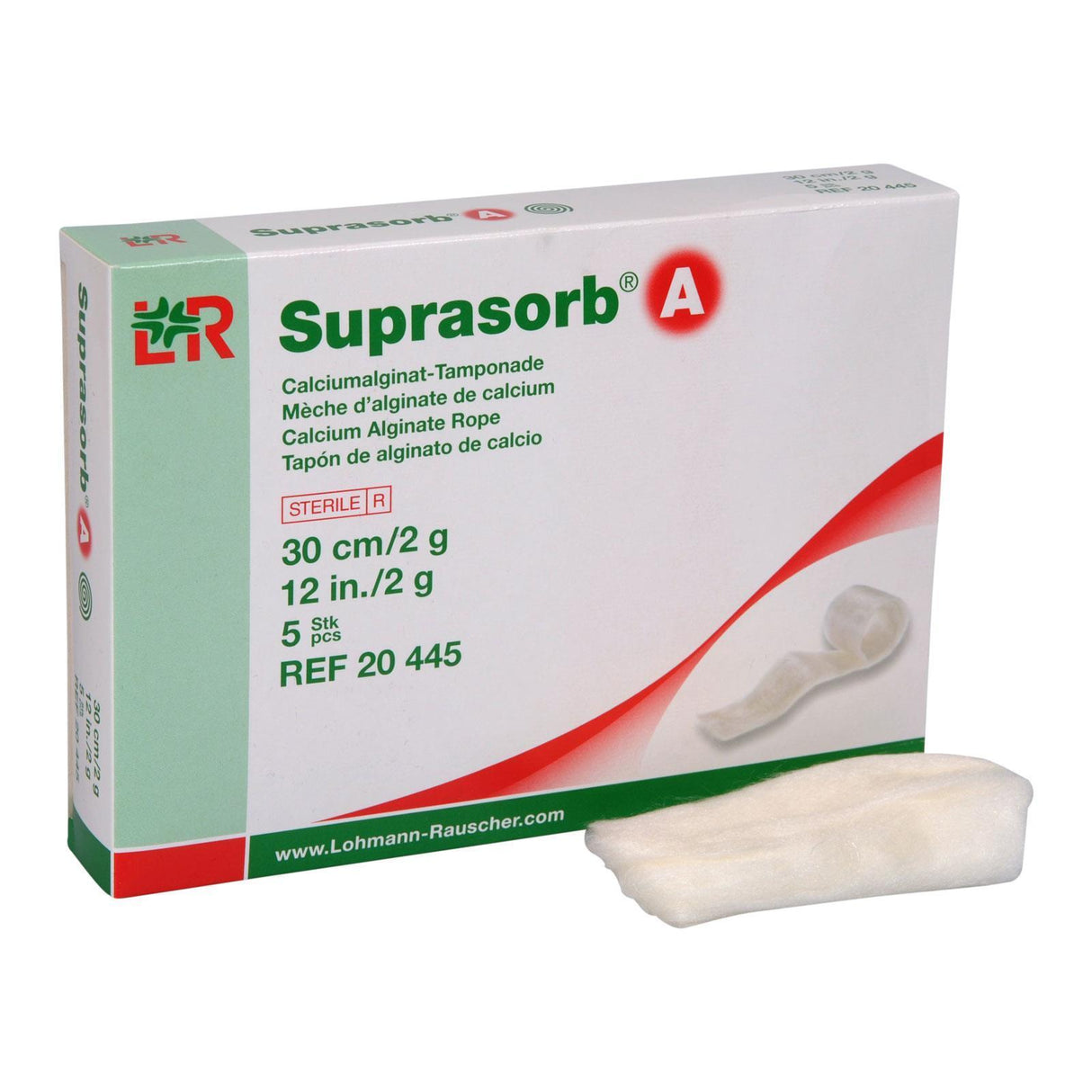 Lohmann & Rauscher Suprasorb A Ca-Alginattamponade 2 x 45 cm 5 Stück