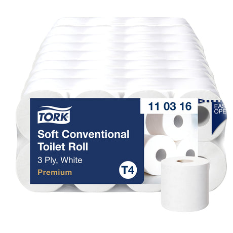 Tork Premium Kleinrollen Toilettenpapier T4, 3-lagig, weiß