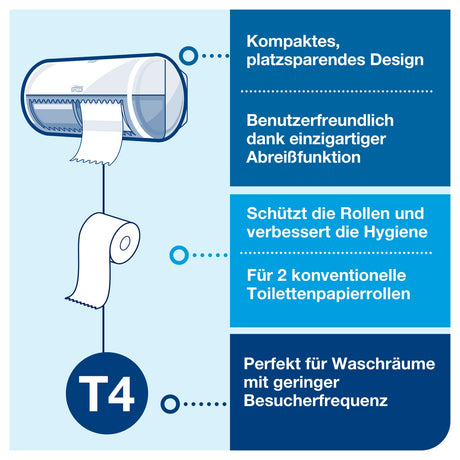Tork Premium Kleinrollen Toilettenpapier T4, 3-lagig, weiß – Ansicht 5