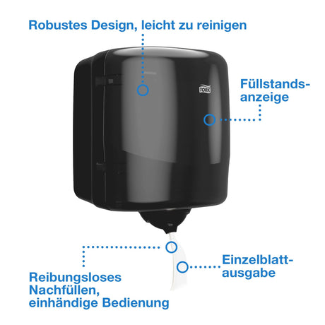 Tork Reflex Innenabrollungsspender M4, Einzelblatt, mit abnehmbarer Blende – Ansicht 5