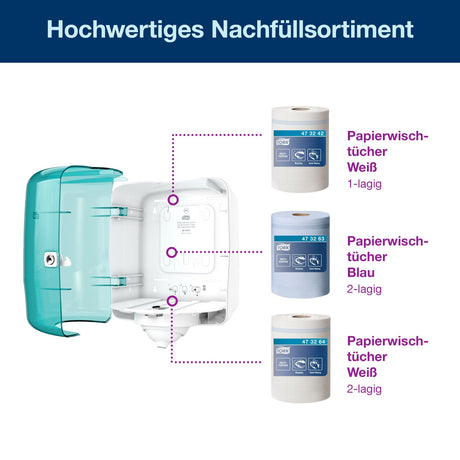 Tork Reflex Innenabrollungsspender M4, Einzelblatt, mit abnehmbarer Blende – Ansicht 8