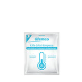 Lifemed Kälte Sofort Kompresse, schnelle Notfallhilfe - 15 cm x 13 cm – 1 Packung = 6 Boxen, Gelfarbe: weiß