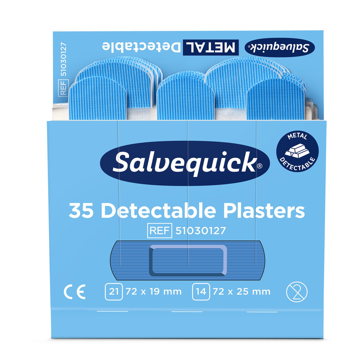 Cederroth Salvequick Blue Detectable Pflastermix für die Lebensmittelbranche