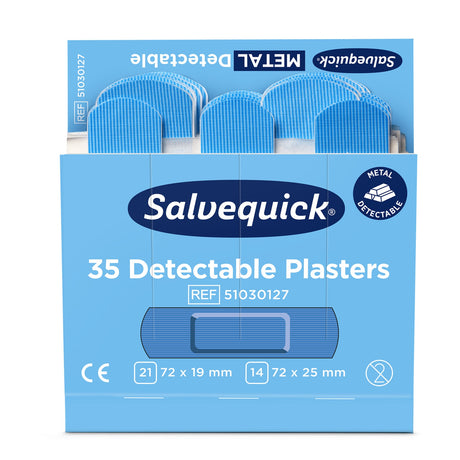 Cederroth Salvequick Blue Detectable Pflastermix für die Lebensmittelbranche