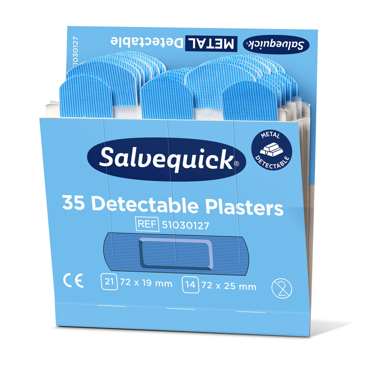 Cederroth Salvequick Blue Detectable Pflastermix für die Lebensmittelbranche – Ansicht 3