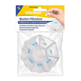 Lifemed Wochen Pillendose Medikamentendosierung – 7 Tage Spender - (L x B): 7,5 x 7,5 cm
