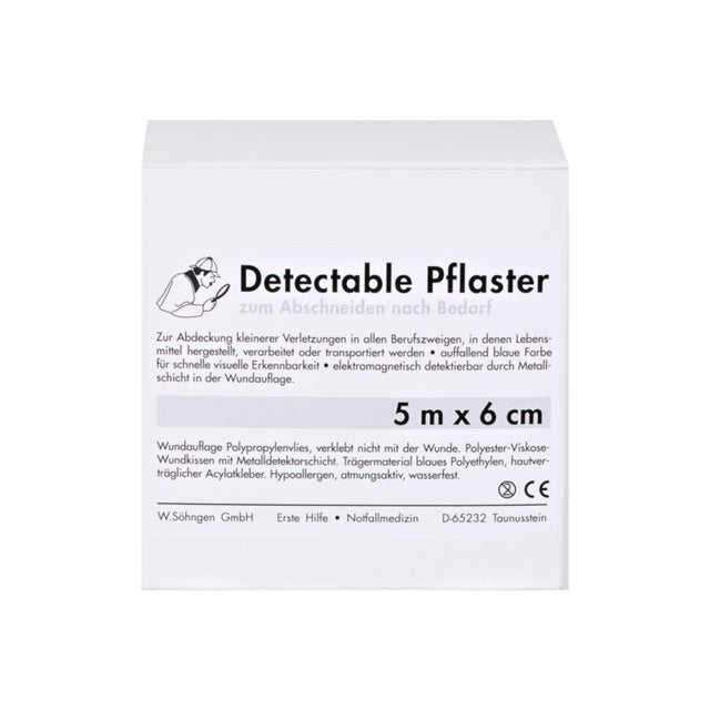 Söhngen Pflasterverband detektierbar, blau, 5 m Rolle