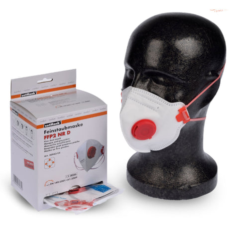 zetMask FFP2 Feinstaubfiltermaske mit Ausatemventil, flach faltbar mit Nasenpolster – Ansicht 2
