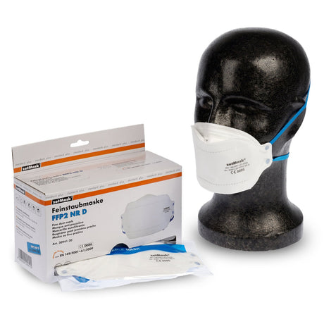 zetMask FFP2 Feinstaubfiltermaske ohne Ausatemventil, dreiteiliges Design – Ansicht 5