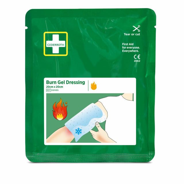 Cederroth Burn Gel Dressing Verbrennungskompresse, 20 x 20 cm
