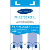 Actiomedic EasyAid DETECT/AQUATIC Pflasterstrips, 19 x 72 mm – detektierbar und wasserabweisend