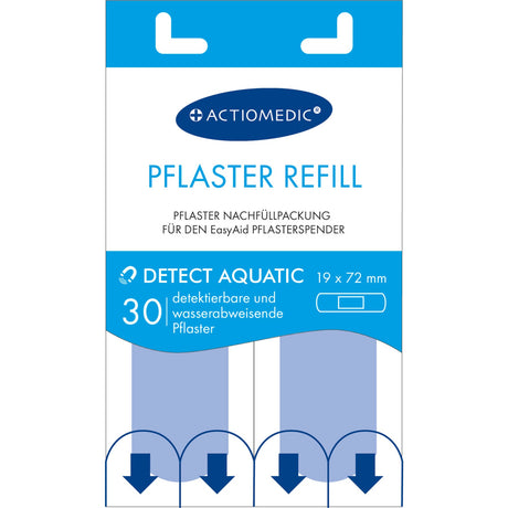 Actiomedic EasyAid DETECT/AQUATIC Pflasterstrips, 19 x 72 mm – detektierbar und wasserabweisend