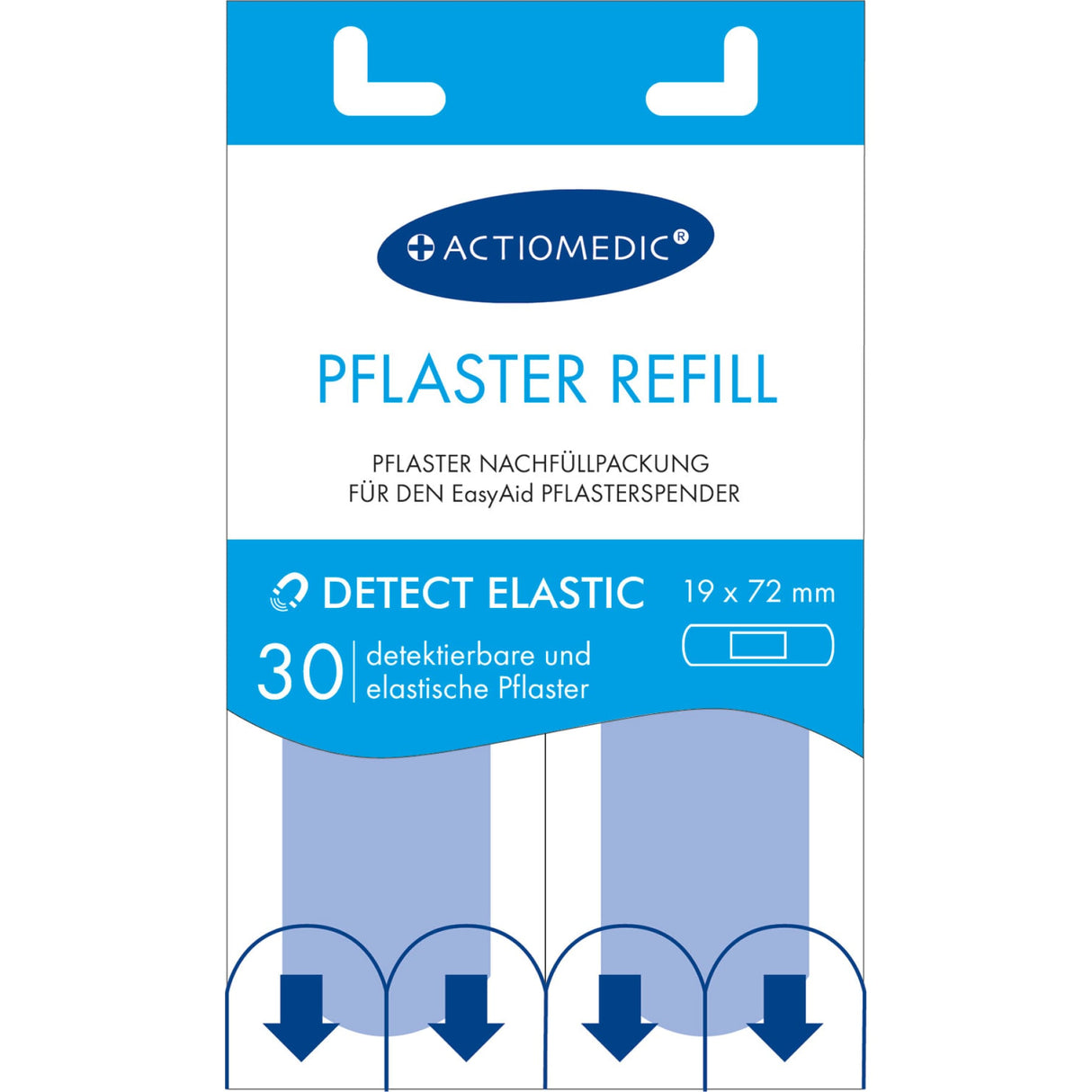 Actiomedic EasyAid DETECT/ELASTIC Pflasterstrips, detektierbar und elastisch