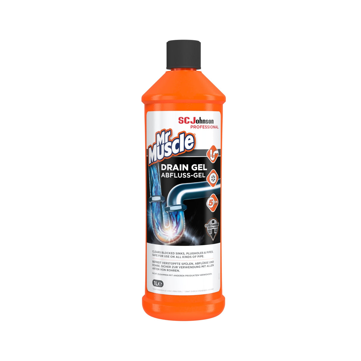Mr Muscle Abflussgel-Rohrreiniger, dringt durch stehendes Wasser – Ansicht 2