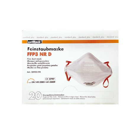 zetMask FFP3 Feinstaubfiltermaske ohne Ausatemventil, mit gepolstertem Nasenbereich – Ansicht 6