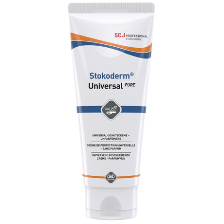 Stokoderm UNIVERSAL PURE Hautschutzcreme, silikonfrei – Dreifachschutz unter Handschuhen
