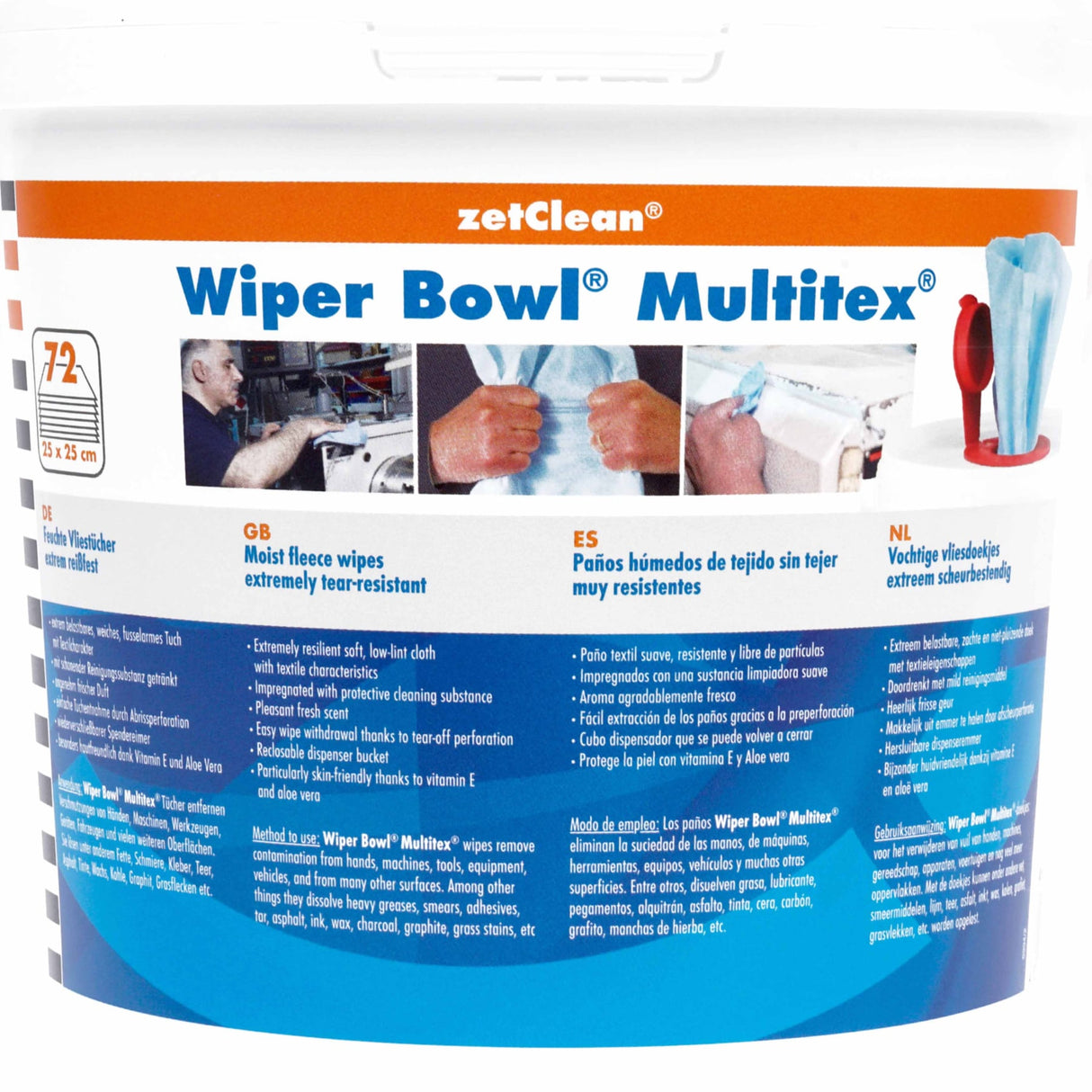 Wiper Bowl feuchtes Reinigungstuch, reißfest und fusselarm – Ansicht 2