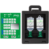 Plum Augendusche Notfallstation iBox2 mit 2 x 0,5 Liter NaCl-Augenspüllösung