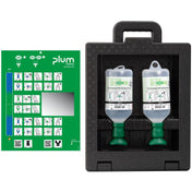 Plum Augendusche Notfallstation iBox2 mit 2 x 0,5 Liter NaCl-Augenspüllösung