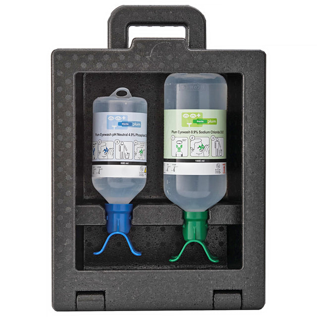 Plum Augendusche Notfallstation iBox2 DUO – DUO-Aufsatz spült beide Augen gleichzeitig