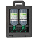 Plum Augendusche Notfallstation iBox2 DUO mit 2 x 1,0 Liter NaCl-Augenspüllösung