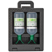 Plum Augendusche Notfallstation iBox2 DUO mit 2 x 1,0 Liter NaCl-Augenspüllösung