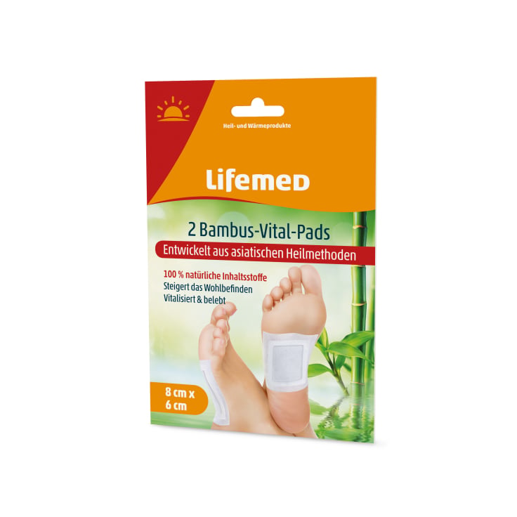 Lifemed Entgiftungspflaster Füße Bambus – 1 Packung = 2 Pads