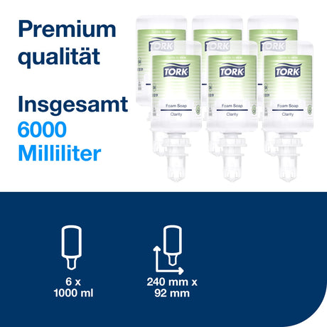 Tork Schaumseife S4, parfümfrei – 99 % natürliche Inhaltsstoffe – Ansicht 8