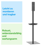 Tork Desinfektionssäule für Händedesinfektion, freistehend, schwarz, S1 – Ansicht 5