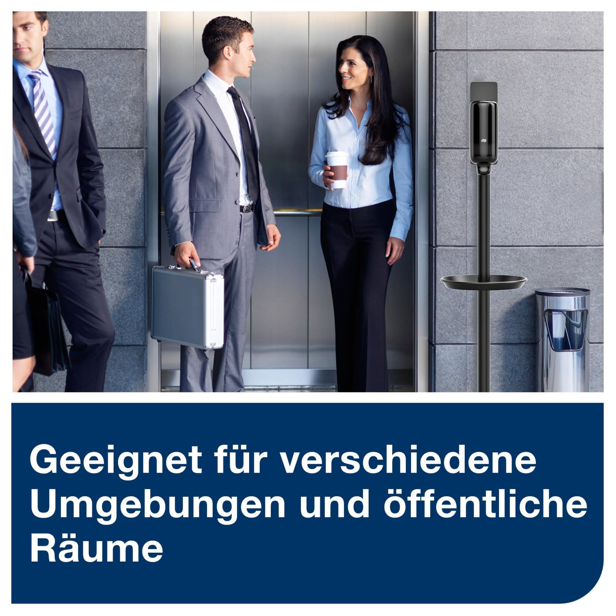 Tork Desinfektionssäule für Händedesinfektion, freistehend, schwarz, S1 – Ansicht 3