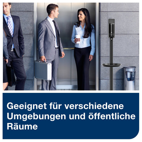 Tork Desinfektionssäule für Händedesinfektion, freistehend, schwarz, S1 – Ansicht 3