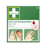 Cederroth Fingerverband Soft Foam, selbstklebend, 6 cm x 2 m – Beige – Ansicht 2