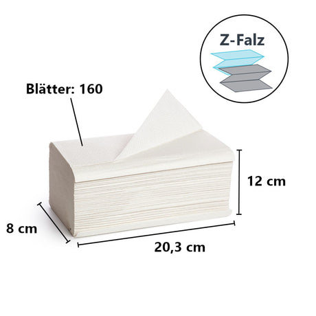 KATRIN Z-Falz Falthandtücher Non Stop M 160 Blatt, Handy Pack