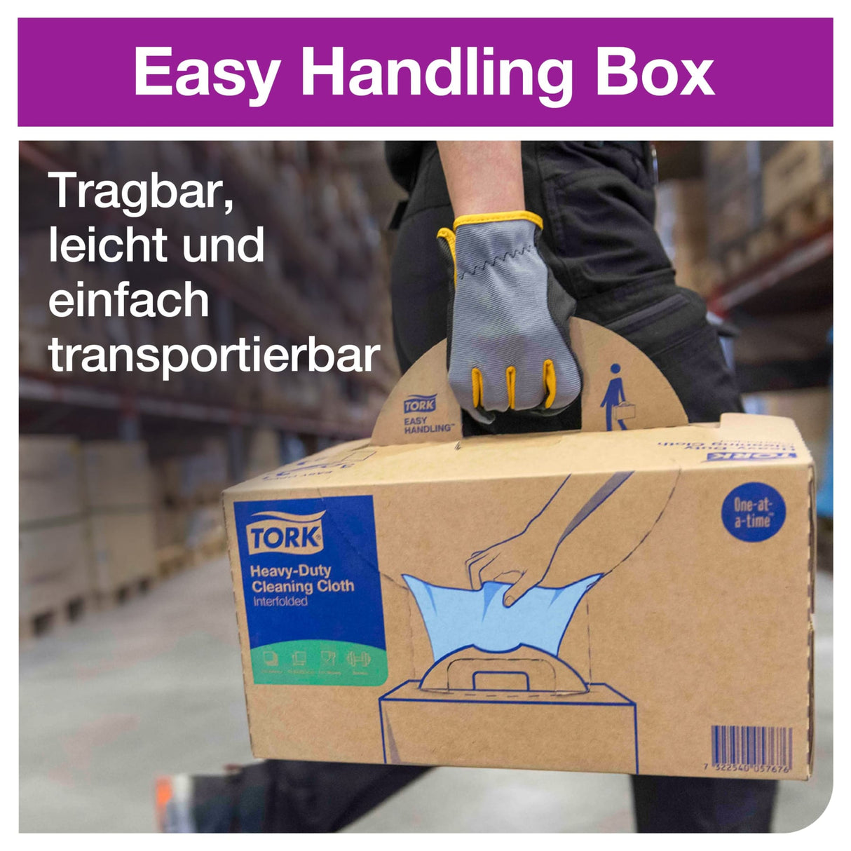 Tork Reinigungstücher W7, 1-lagig, blau, FSC-zertifiziert – Ansicht 5