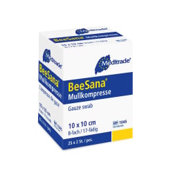 Meditrade BeeSana® Mullkompressen, 10 x 10 cm, steril