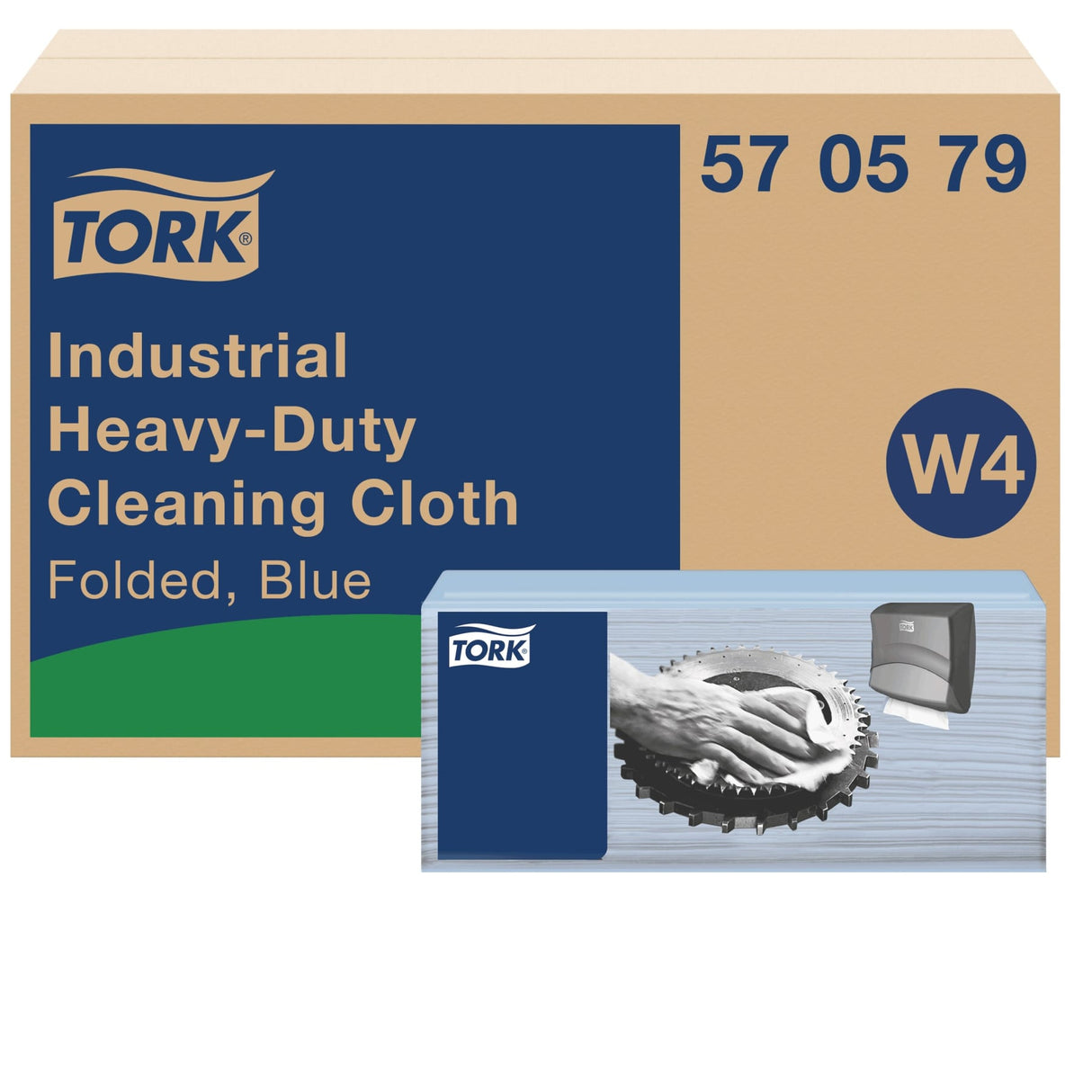 Tork Extra Starke Industrie Reinigungstücher W4, 1-lagig, blau