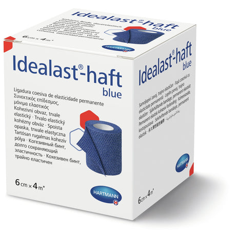 Hartmann Idealast-haft Idealbinde, 6 cm x 4 m gedehnt, selbsthaftend, blau