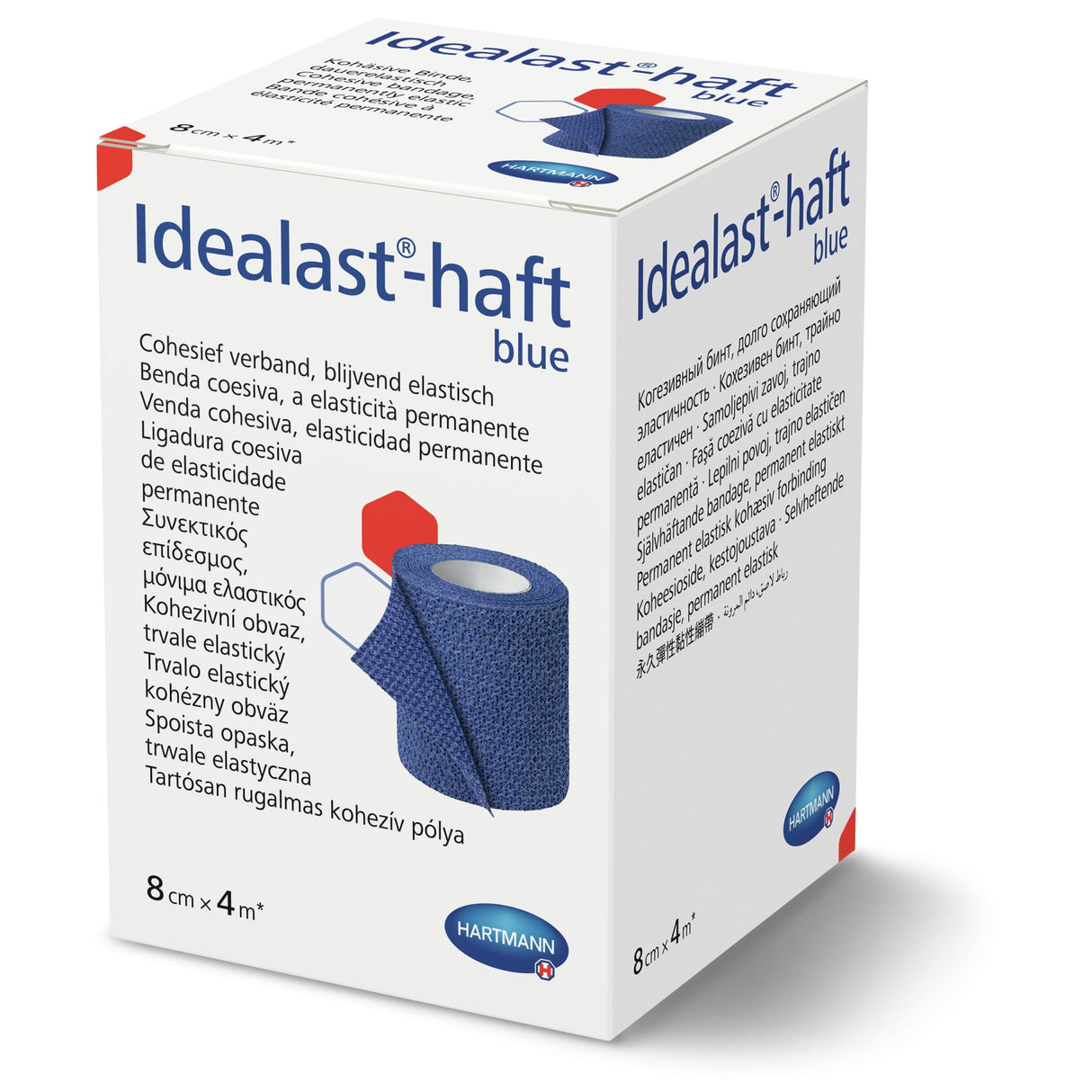 Hartmann Idealast-haft Idealbinde, 8 cm x 4 m gedehnt, selbsthaftend, blau